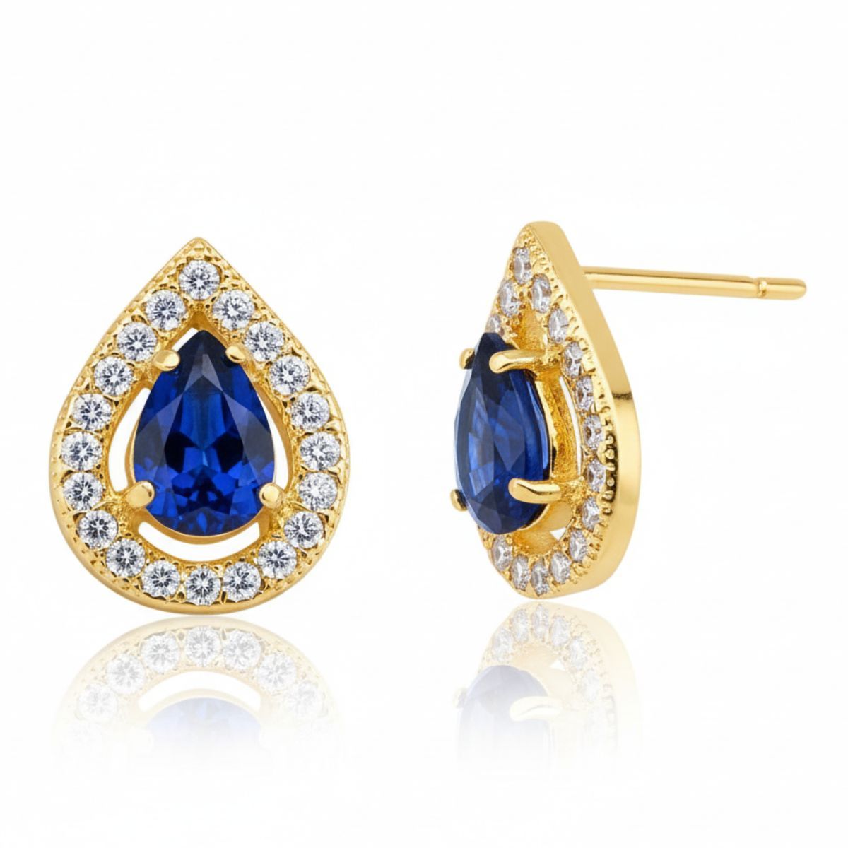 Brinco Prata 925 Folheada Ouro 18k Zircôn...