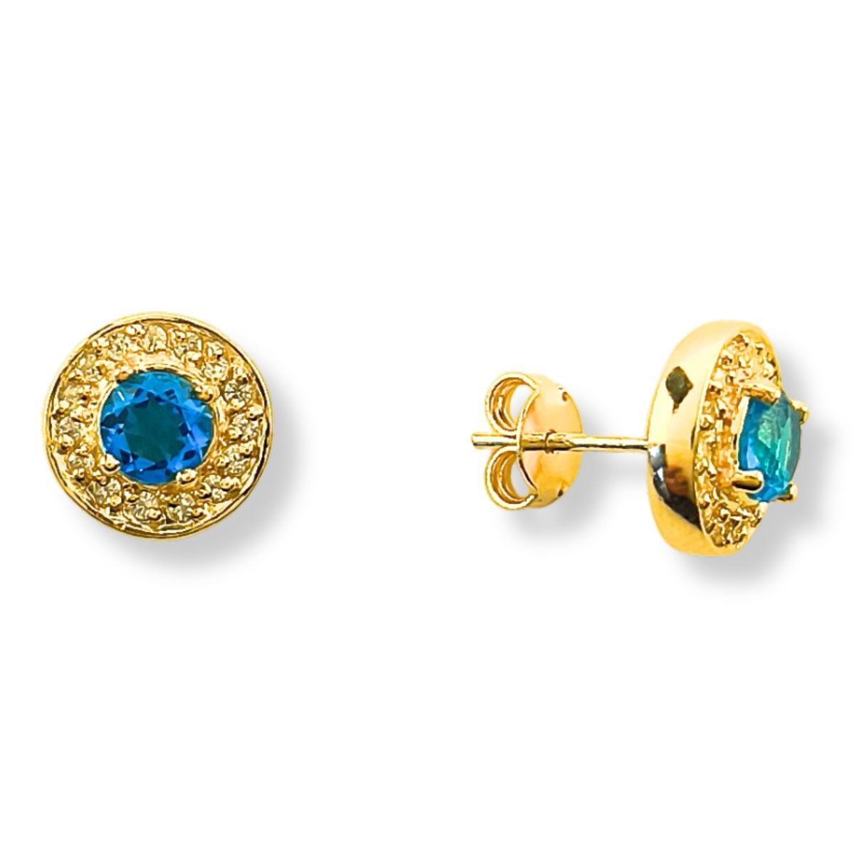 Brinco Prata 925 Folheada Ouro 18k Zircôn...