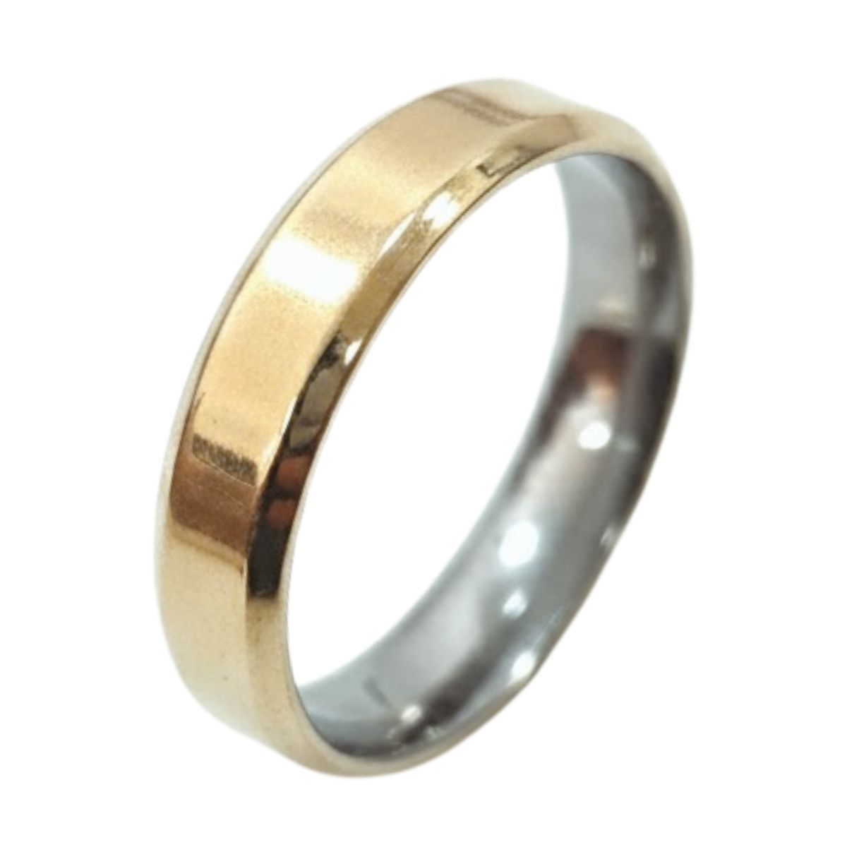 Aliança Ouro 416 e Aço Desquinada 