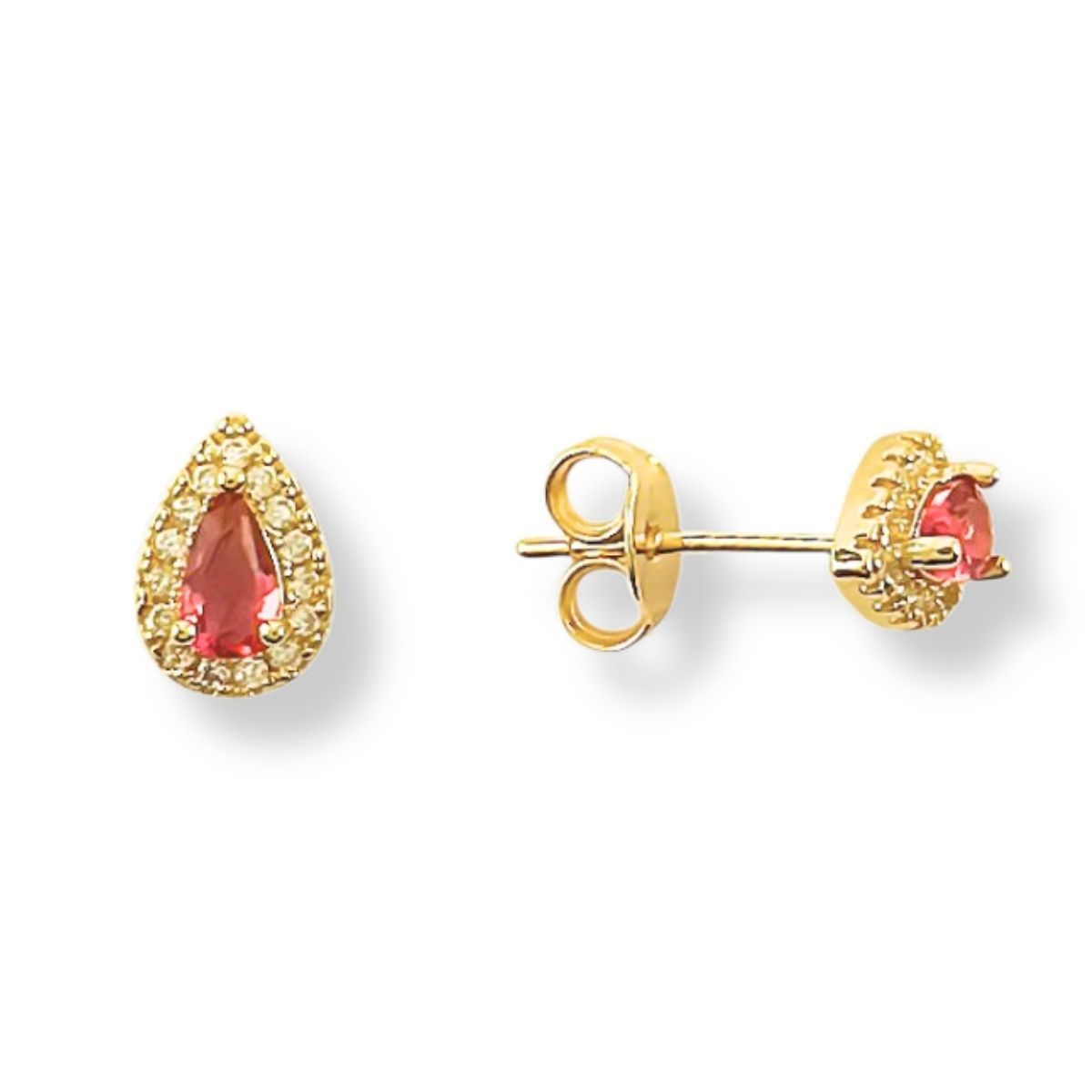 Brinco Prata 925 Folheada Ouro 18k Zirc. ...