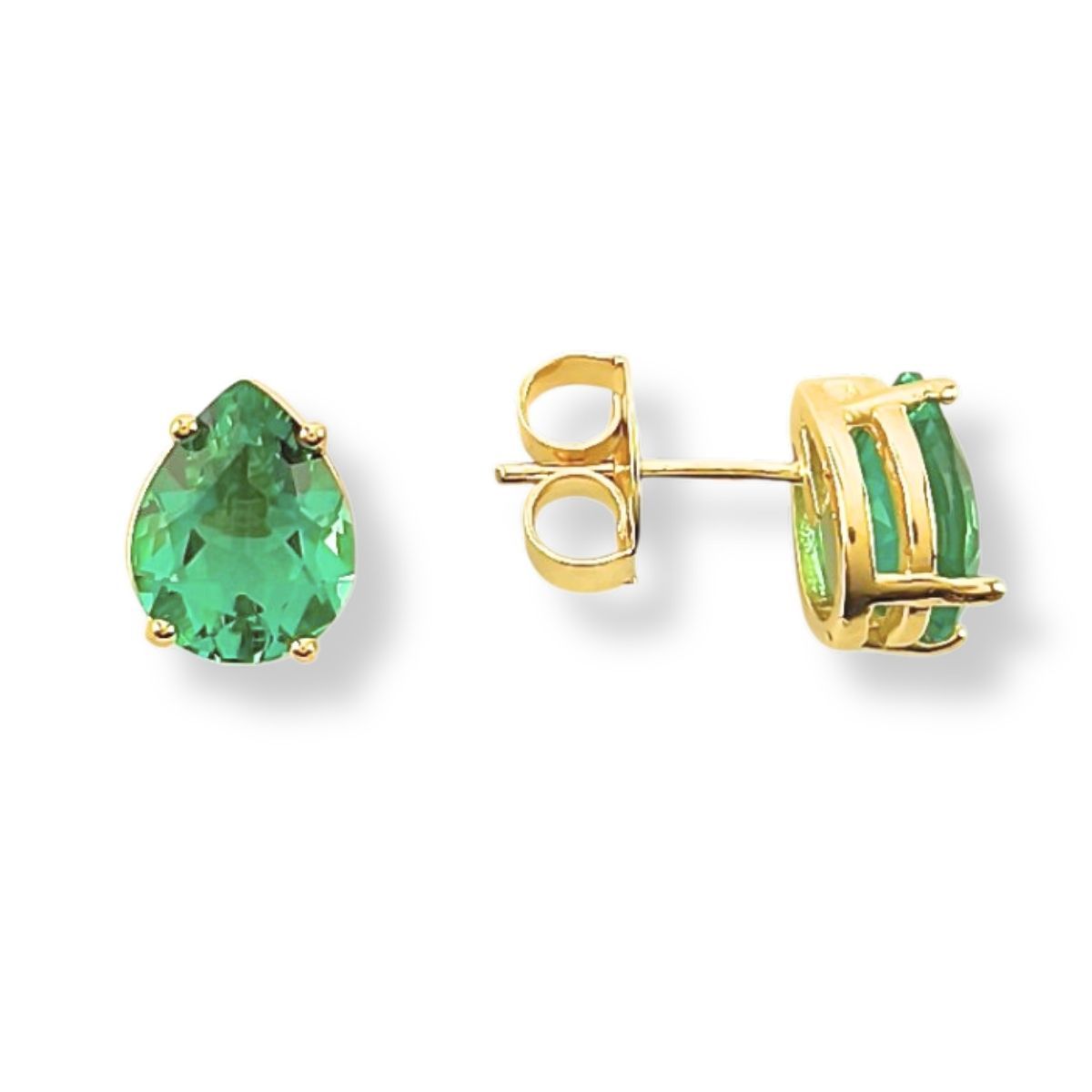 Brinco Prata 925 Folheada Ouro 18k Zirc. ...